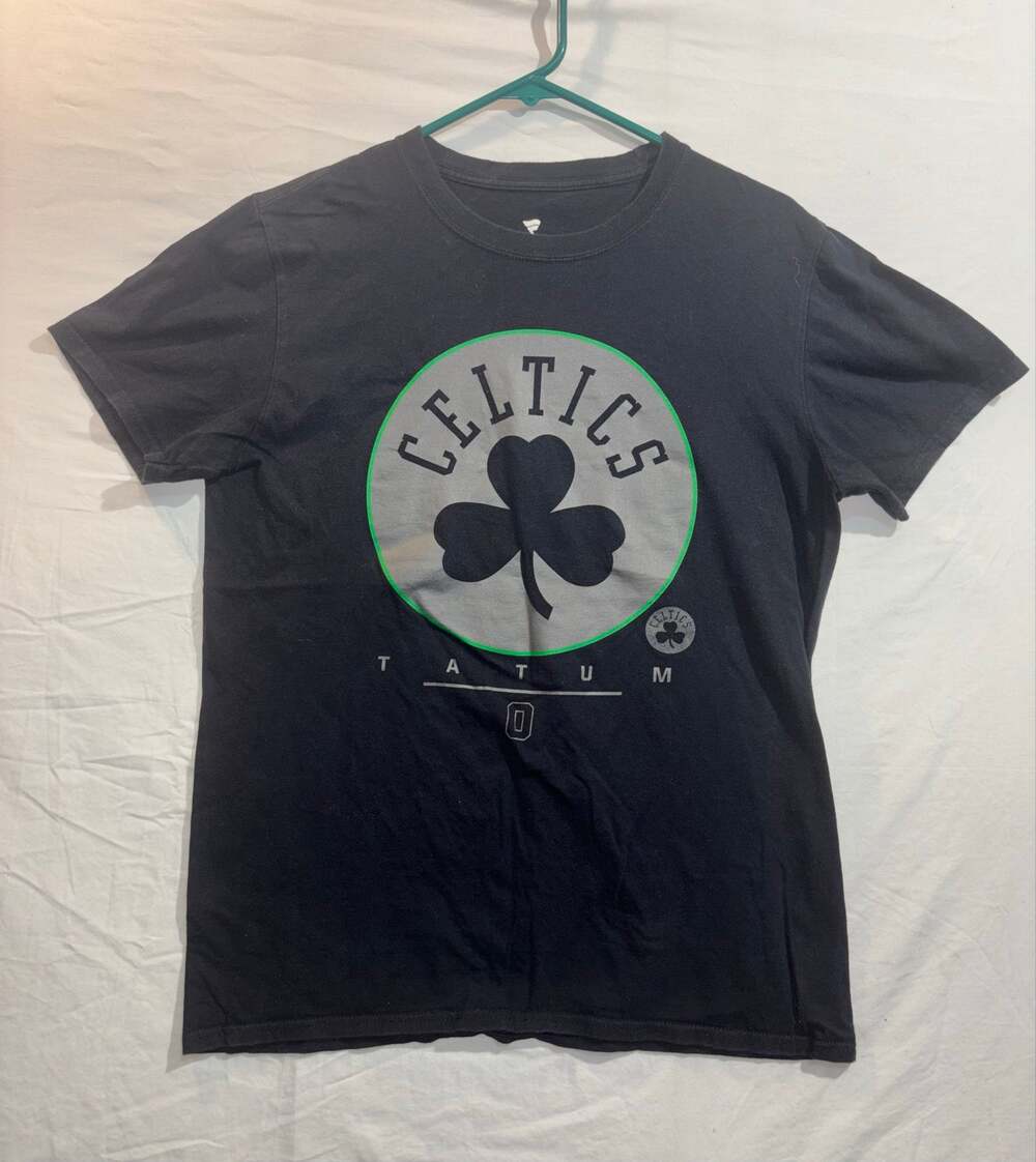 Boston Celtics Jayson Tatum #0 Fanatics T-Shirt Men's Medium Black